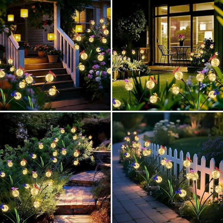 Solar Powered Garden Lights Firefly Swaying suppliers